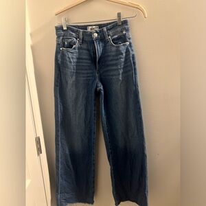 Paige Anessa 31” raw hem jeans size 26
